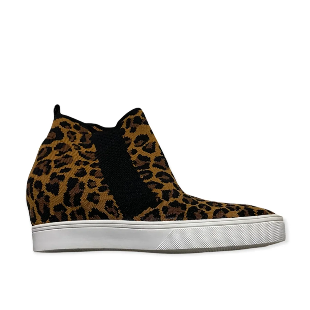 Mia Leopard Wedge Sneakers - Picture 2 of 7